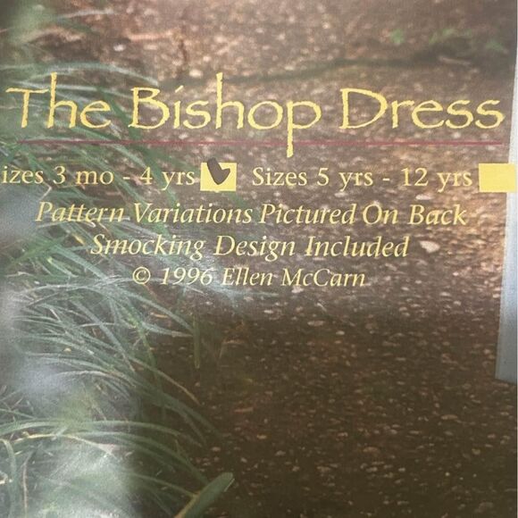 Heirloom Collection Bishop’s Dress Pattern Unused Sz 3 mo-4 yrs by Ellen McCarn - Picture 2 of 3